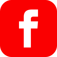 Icon Facebook couleur rouge